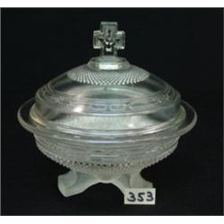 EAPG Footed bowl by La Belle Glass Co.