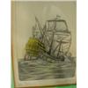 Image 3 : Pr Handcolored ETCHINGS of SHIPS Golden