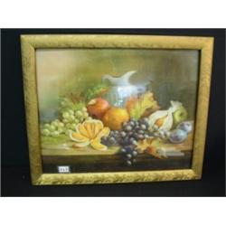 Colored LITHOGRAPH STILL LIFE FRUITS