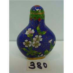 Cobalt Blue CLOISONNÉ SNUFF Bottle