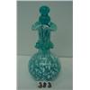 Image 1 : Pale Turquoise GLASS PERFUME BOTTLE
