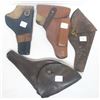 Image 1 : FOUR SMALL PISTOL LEATHER HOLSTERS