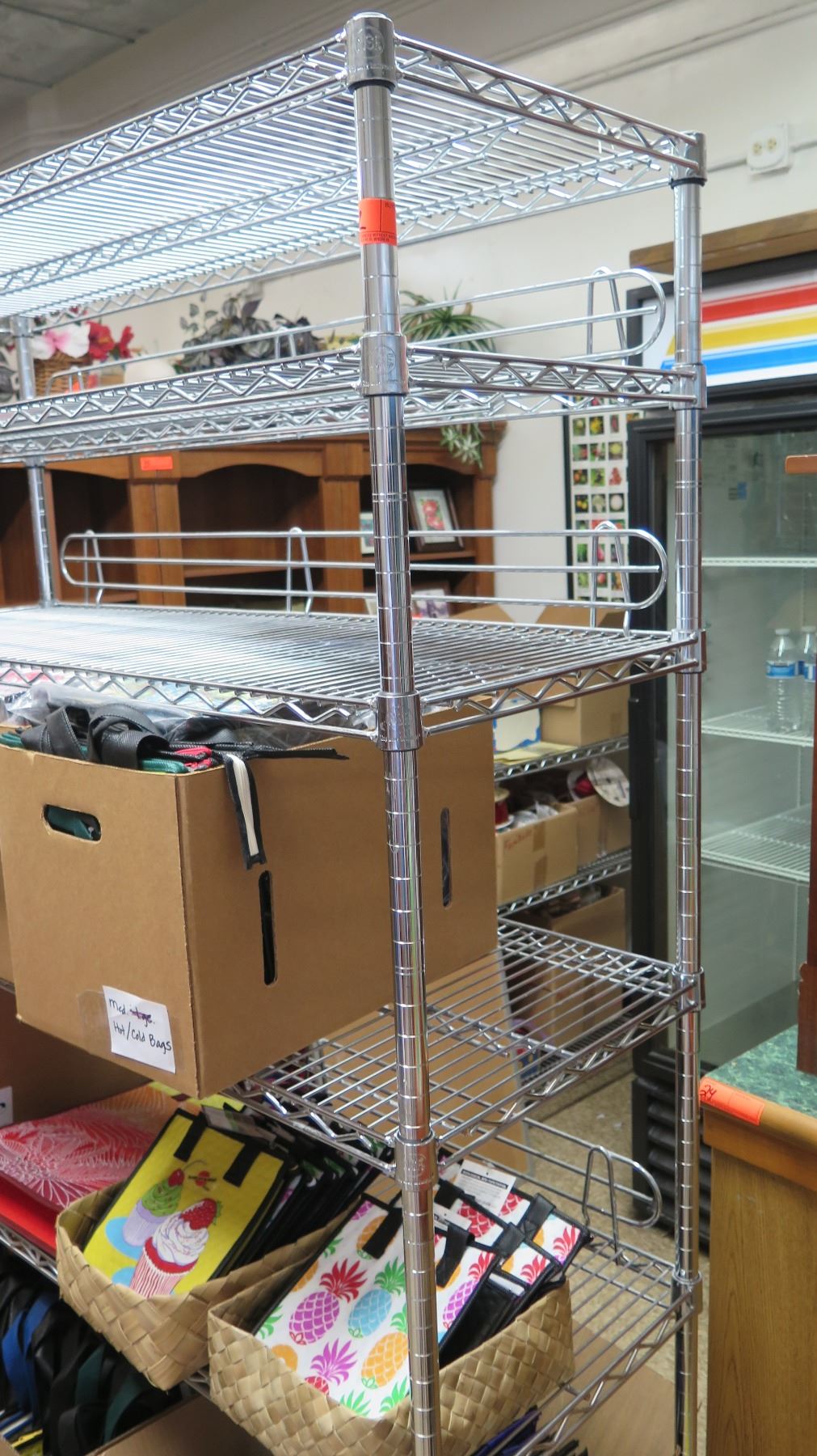 NSF Rolling Stainless Steel Wire Shelving Unit 48