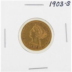 1903-S $5 Liberty Head Half Eagle Gold Coin