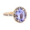 Image 1 : 14KT Rose Gold 3.51 ctw Tanzanite and Diamond Ring