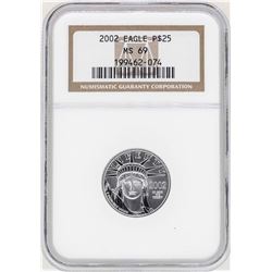 2002 $25 Platinum American Eagle Coin NGC MS69