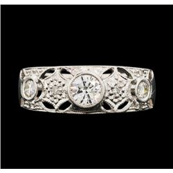 14KT White Gold 0.42 ctw Diamond Ring