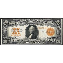 1922 $20 Gold Certificate Note