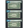 Image 2 : Lot of (3) Consecutive 1935C $1 Silver Certificate Notes PMG Gem Uncirculated 65