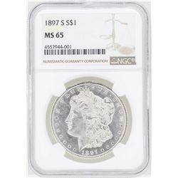 1897-S $1 Morgan Silver Dollar Coin NGC MS65