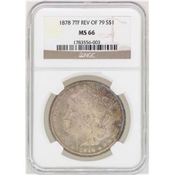 1878 7TF Reverse 79' $1 Morgan Silver Dollar Coin NGC MS66