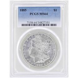 1885 $1 Morgan Silver Dollar Coin PCGS MS64