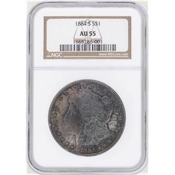 1884-S $1 Morgan Silver Dollar Coin NGC AU55