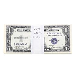 Lot of (80) 1935 $1 Silver Certificate Notes