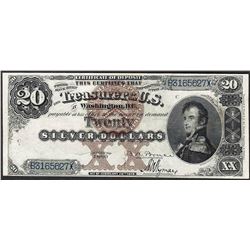 1880 $20 Decatur Silver Certificate Note