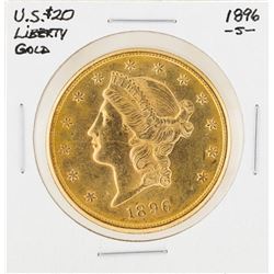 1896-S $20 Liberty Head Double Eagle Gold Coin