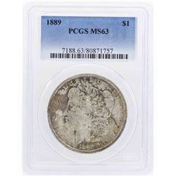 1889 $1 Morgan Silver Dollar Coin PCGS MS63