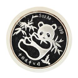 1986 ANA 95th Convention 5 Oz. Panda Silver Coin