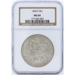 1904-S $1 Morgan Silver Dollar Coin NGC MS64