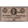 Image 1 : 1864 50 Cents Confederate States of America Note