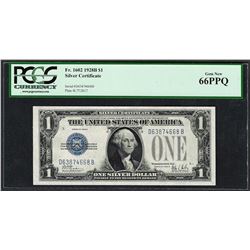 1928B $1 Funnyback Silver Certificate Note Fr.1602 PCGS Gem New 66PPQ