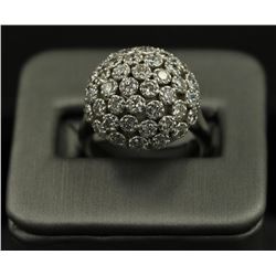 14KT White Gold Flower Design 2.50 ctw Diamond Ring