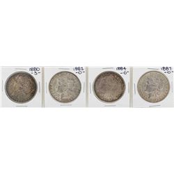 Lot of (4) $1 Morgan Silver Dollar Coins