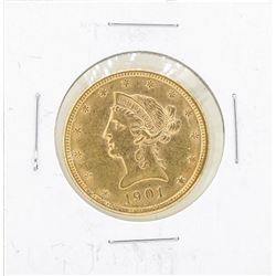 1901 $10 Liberty Head Eagle Gold Coin