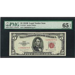 1953B $5 Legal Tender Note Fr.1534 PMG Gem Uncirculated 65EPQ