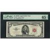 Image 1 : 1953B $5 Legal Tender Note Fr.1534 PMG Gem Uncirculated 65EPQ