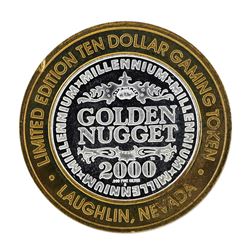 .999 Silver Golden Nugget Las Vegas, NV $10 Casino Limited Edition Gaming Token