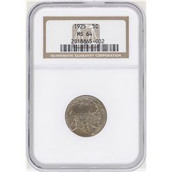 1925 Buffalo Nickel Coin NGC MS64