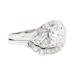 14KT White Gold 0.72 ctw Diamond Ring