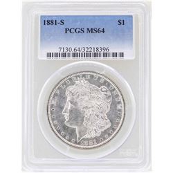 1881-S $1 Morgan Silver Dollar Coin PCGS MS64