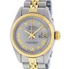 Image 1 : Rolex Ladies Two Tone 14K Slate Grey Roman Datejust Wristwatch