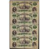 Image 1 : Uncut Sheet of $5 Citizens Bank of Louisiana Obsolete Notes