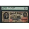 Image 1 : 1874 $2 Legal Tender Note Fr.43 PMG Choice Fine 15