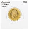 Image 1 : 1928 Columbia 5 Pesos Gold Coin