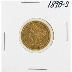 1898-S $5 Liberty Head Half Eagle Gold Coin