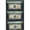 Image 1 : Lot of (3) Consecutive 1963 $2 Legal Tender Notes PMG Superb Gem Uncirculated 67