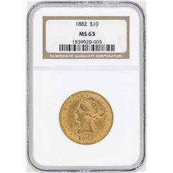 1882 $10 Liberty Head Eagle Gold Coin NGC MS63