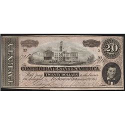 1864 $20 Confederate States of America Note