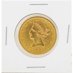 1901 $10 Liberty Head Eagle Gold Coin