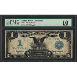 1899 $1 Black Eagle Silver Certificate Note Fr.235 PMG Very Good 10