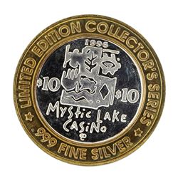 .999 Silver Mystic Lake Casino $10 Limited Edition Gaming Token