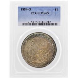 1884-O $1 Morgan Silver Dollar Coin PCGS MS65