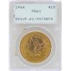 Image 1 : 1904 $20 Liberty Head Double Eagle Gold Coin NGC MS61 Old Green Rattler