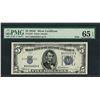 Image 1 : 1934C $5 Silver Certificate Note Wide Fr.1653 PMG Gem Uncirculated 65EPQ