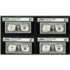 Image 1 : Lot of (4) 1957A $1 Silver Certificate STAR Notes PMG Superb Gem Uncirculated 67