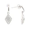 Image 2 : 14KT White Gold 0.60 ctw Diamond Earrings